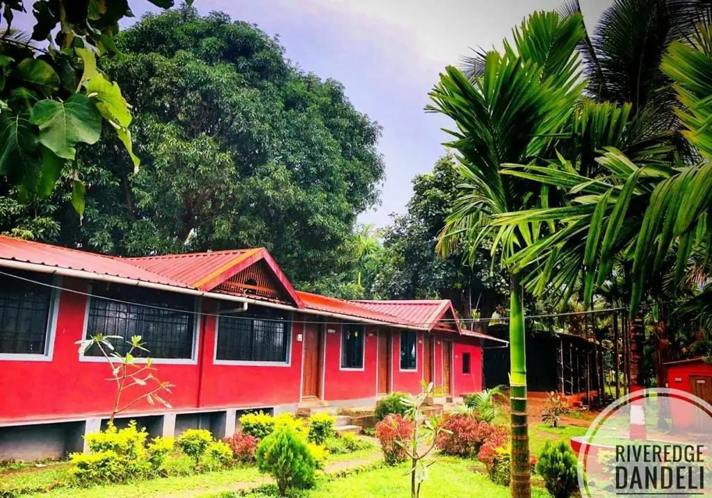 Riverside viewpoint at River Edge Retreat with Kali River in background