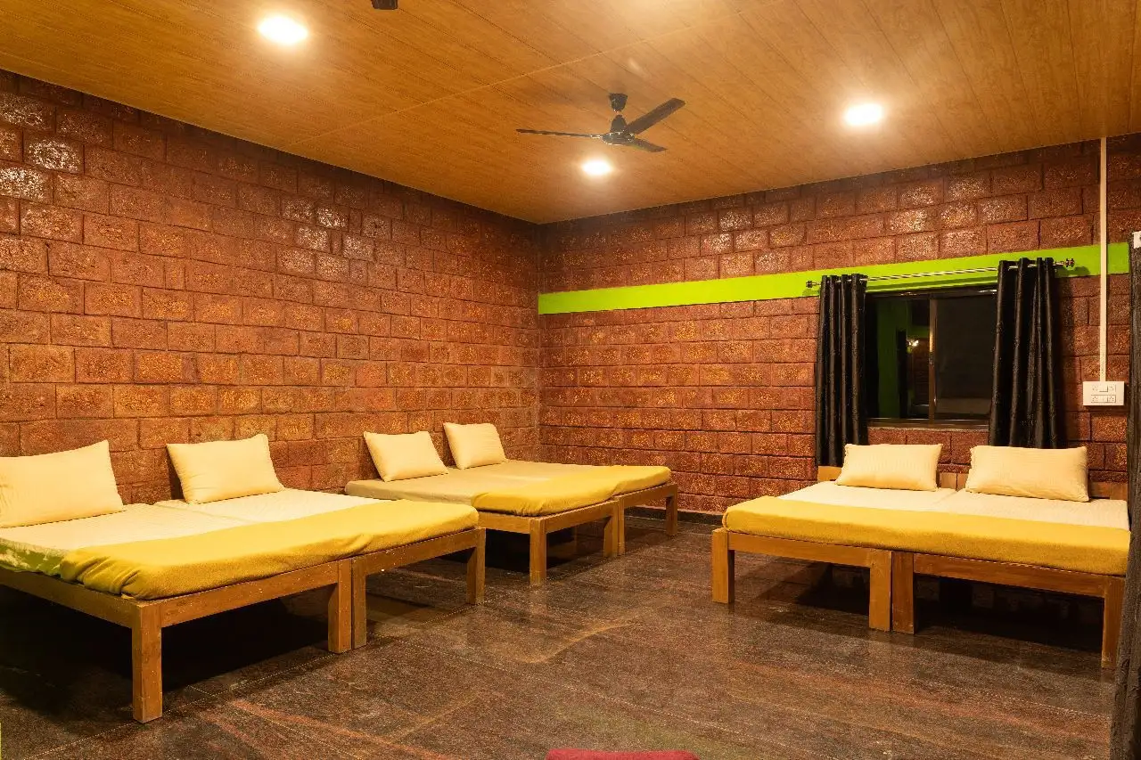 6-8 sharing dormitory style accommodation for groups at Wild Wings Dandeli